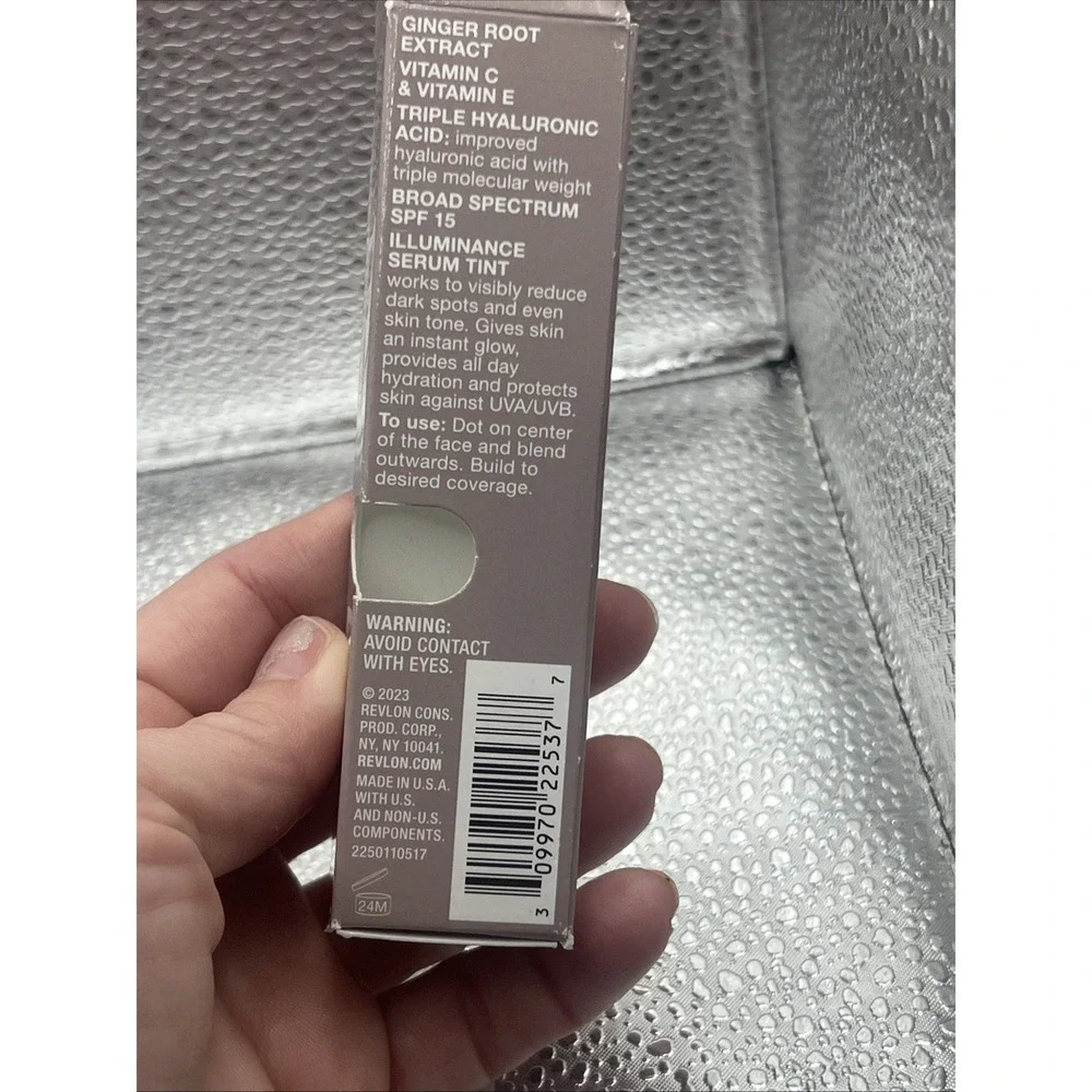 Revlon Illuminance Tinted Serum, Triple‎ Hyaluronic Acid, SPF 15, 517 Amber